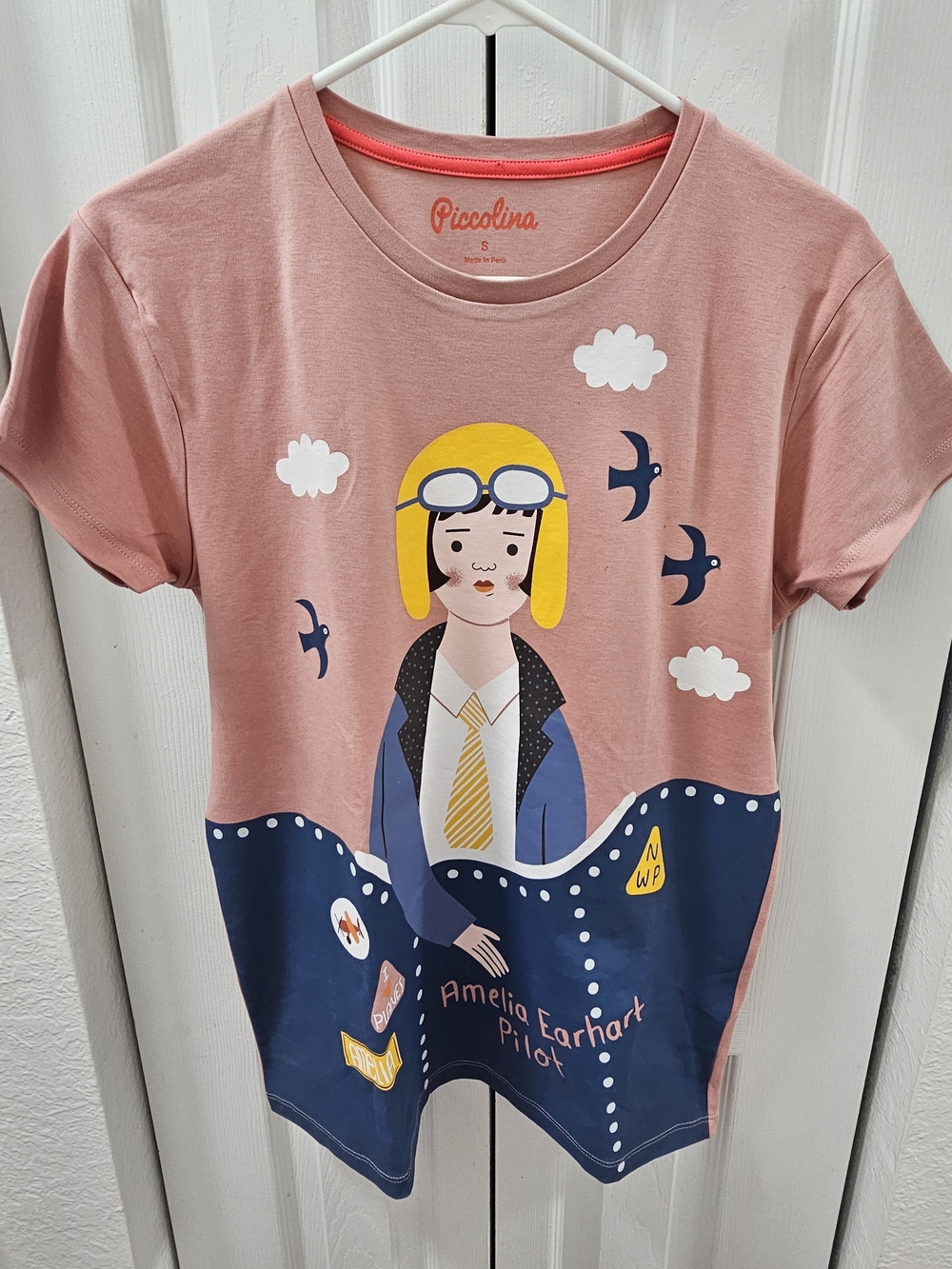 Piccolina Women's Graphic Tee Amelia Earhart